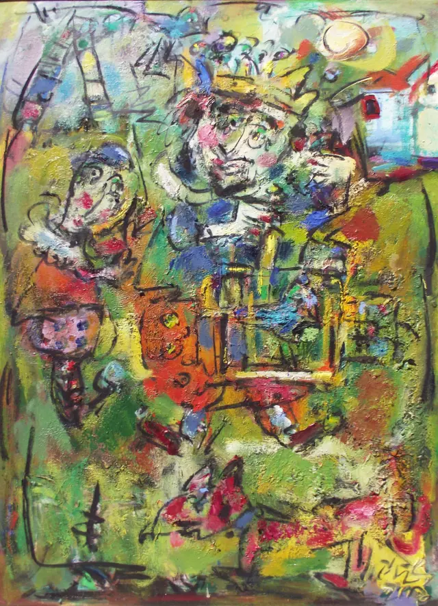 Bohóc király – Tóth Ernő festménye