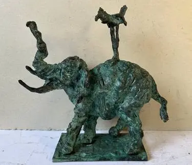 Elephant with bird