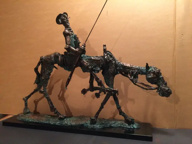 Don Quijote és Rocinante – Tóth Ernő bronz szobra