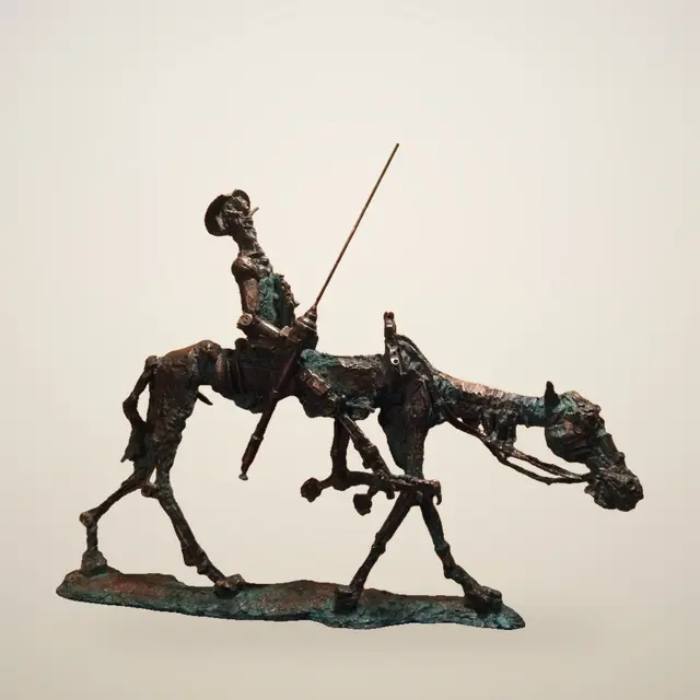 Don Quijote és Rocinante – Tóth Ernő szobra